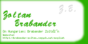 zoltan brabander business card